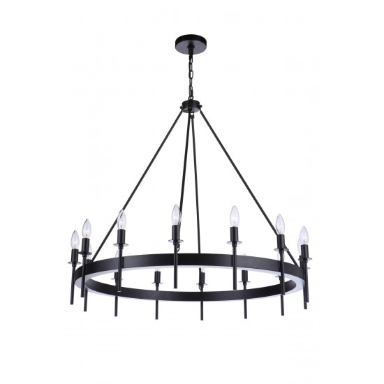 Larrson Chandelier 14 Light Flat Black