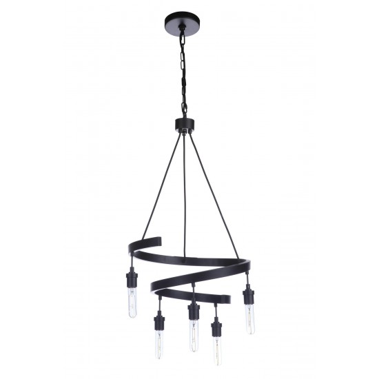 Tranquil Chandelier 5 Light Flat Black