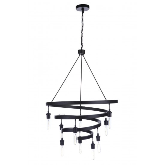 Tranquil Chandelier 10 Light Flat Black