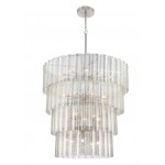 Museo 28 Light Chandelier, Brushed Polished Nickel