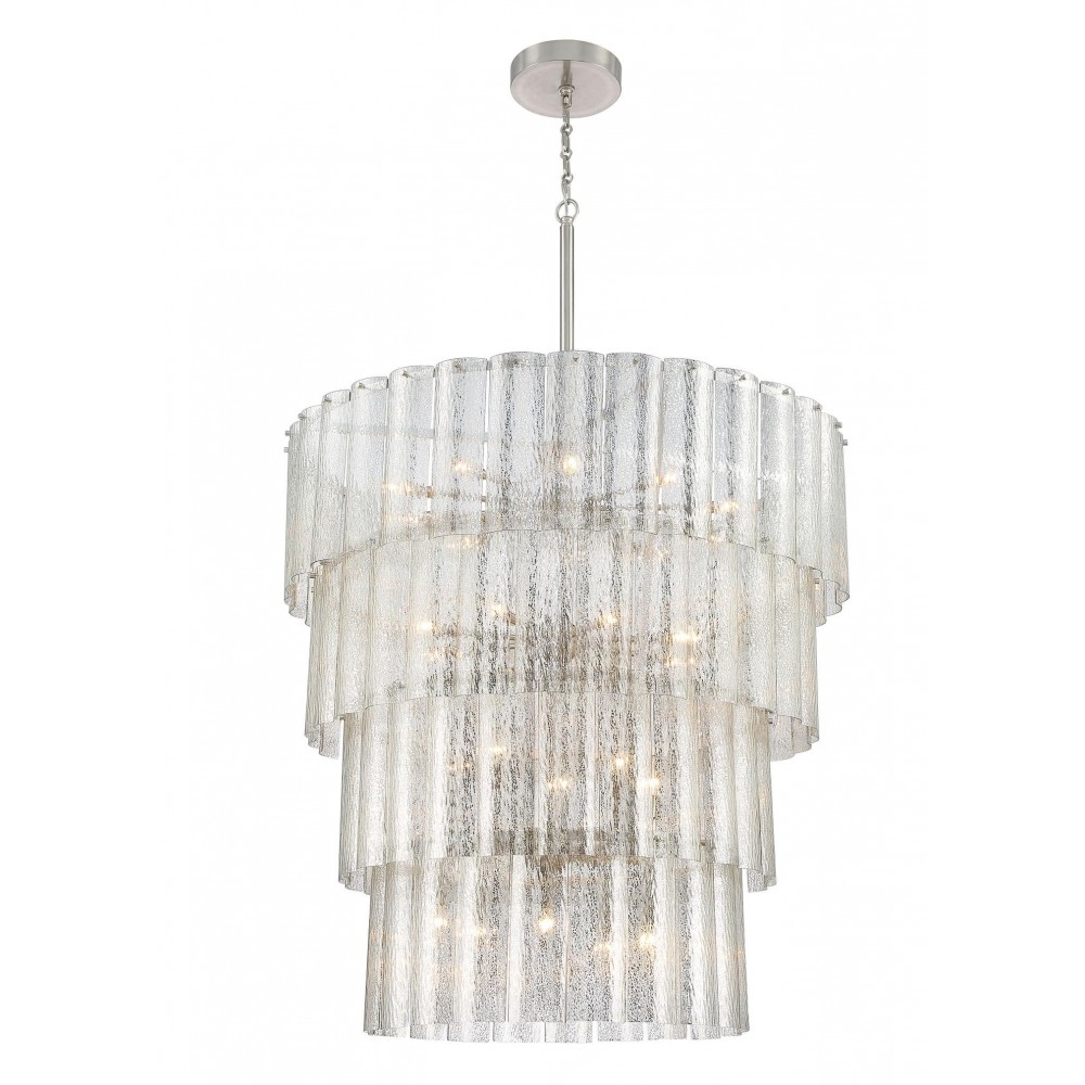 Museo 28 Light Chandelier, Brushed Polished Nickel