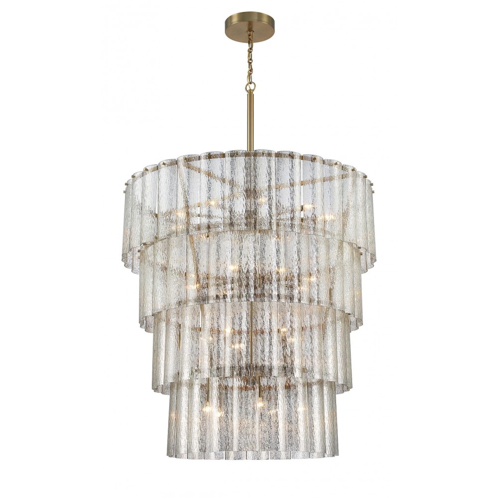 Museo 28 Light Chandelier, Satin Brass