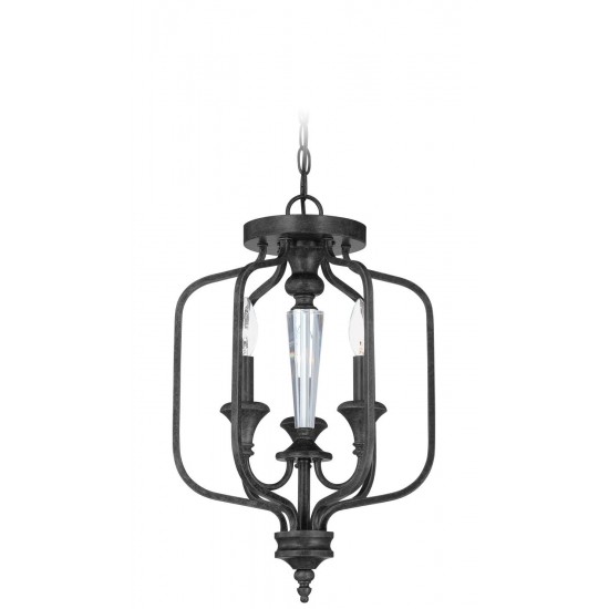 Boulevard 3 Light Convertible Semi Flush/Pendant in Mocha Bronze/Silver Accents