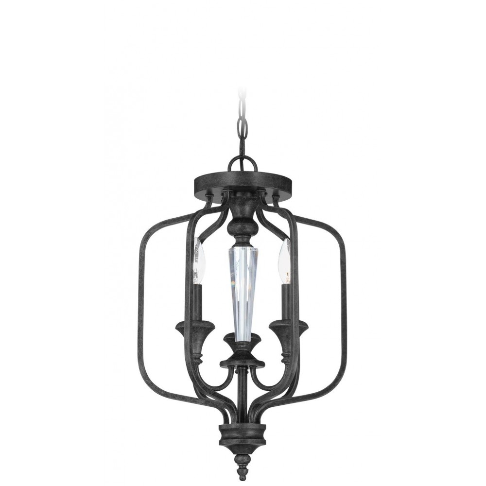 Boulevard 3 Light Convertible Semi Flush/Pendant in Mocha Bronze/Silver Accents