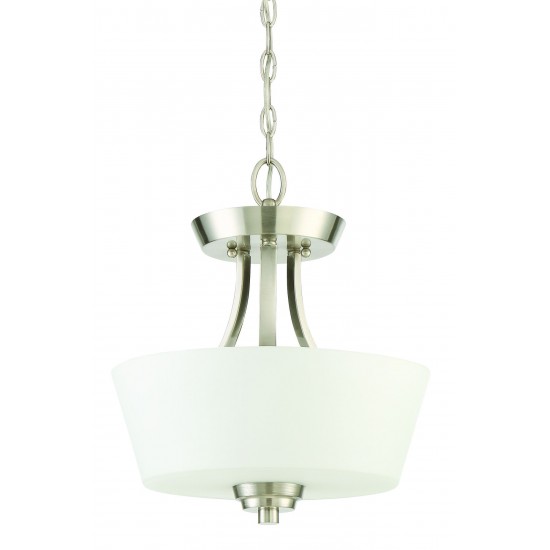 Grace 2 Light Convertible Semi Flush in Brushed Polished Nickel, 41952-BNK