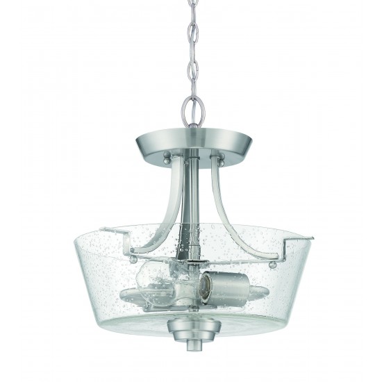 Grace 2 Light Convertible Semi Flush in Brushed Polished Nickel, 41952-BNK-CS