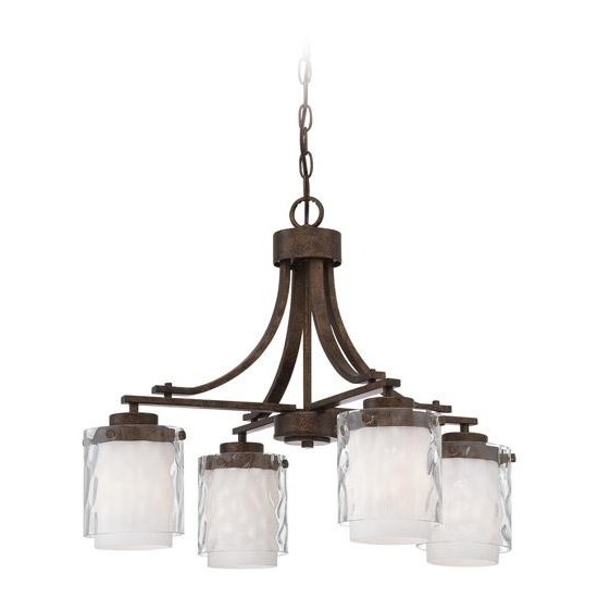 Kenswick 4 Light Down Chandelier in Peruvian Bronze