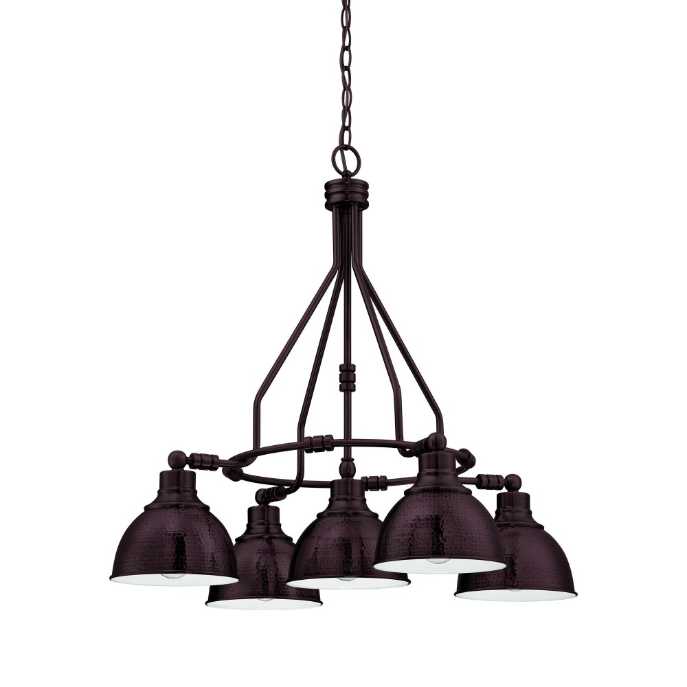 Timarron 5 Light Down Chandelier in Aged Bronze