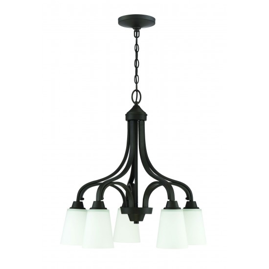 Grace 5 Light Down Chandelier in Espresso