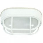 Bulkhead 1 Light S Flushmount Matte White w/ Frosted Halophane Glass, Z396-TW