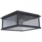 Gentry 1 Light Flushmount in Midnight with Clear Seeded Glass