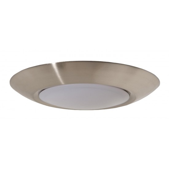 7" LED Slim line Flushmount, Title 24 in Brushed Polished Nickel