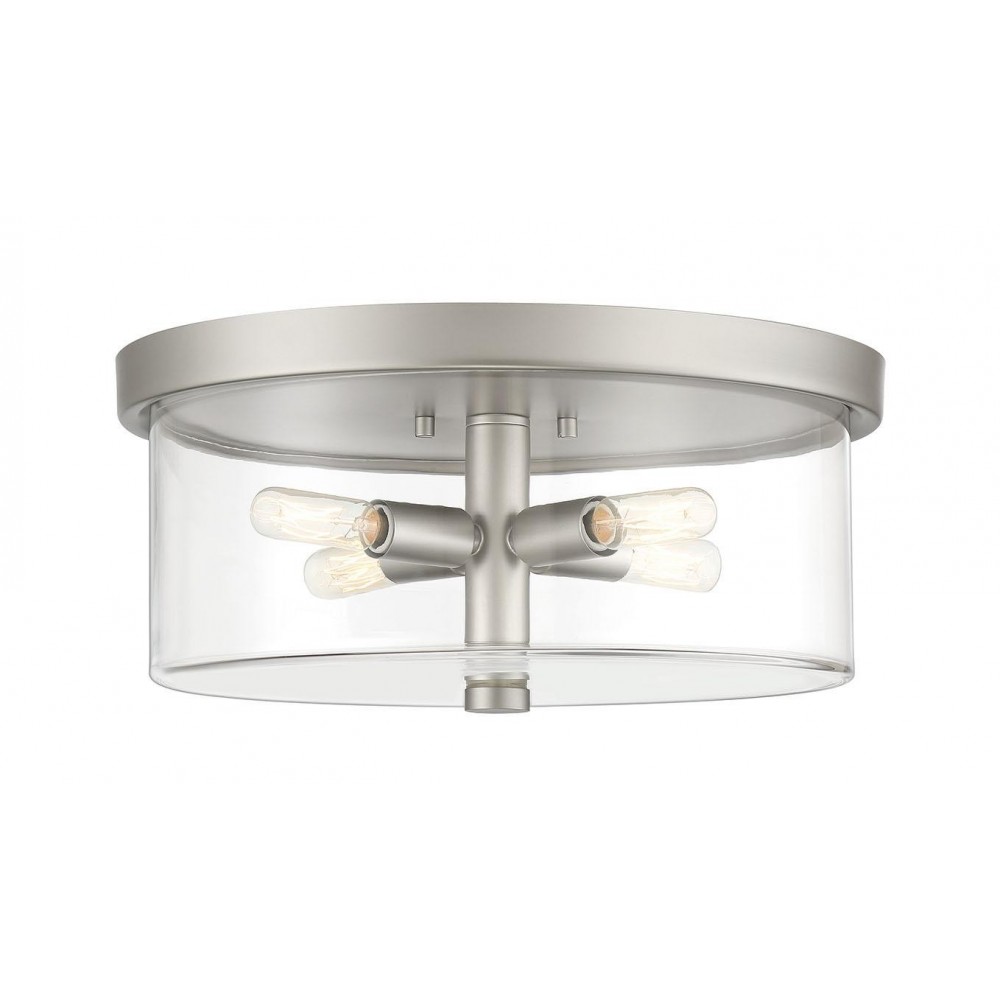 Hailie Flushmount 4 Light Satin Nickel