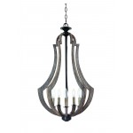 Winton 5 Light Foyer in Weathered Pine/Bronze