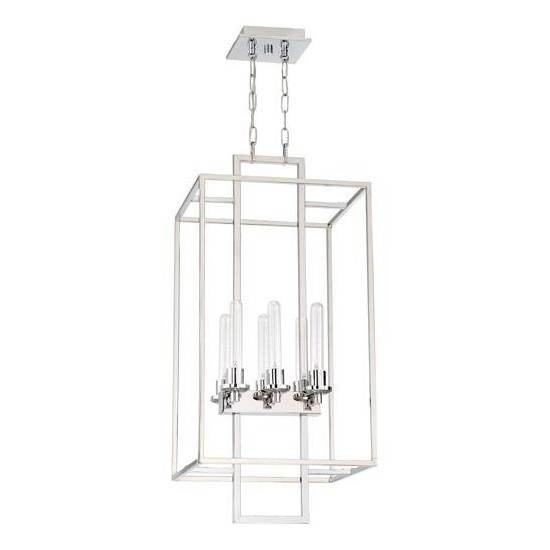 Cubic 6 Light Foyer in Chrome