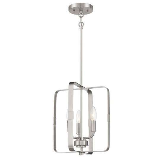 Stowe Foyer 3 Light, Brushed Polished Nickel