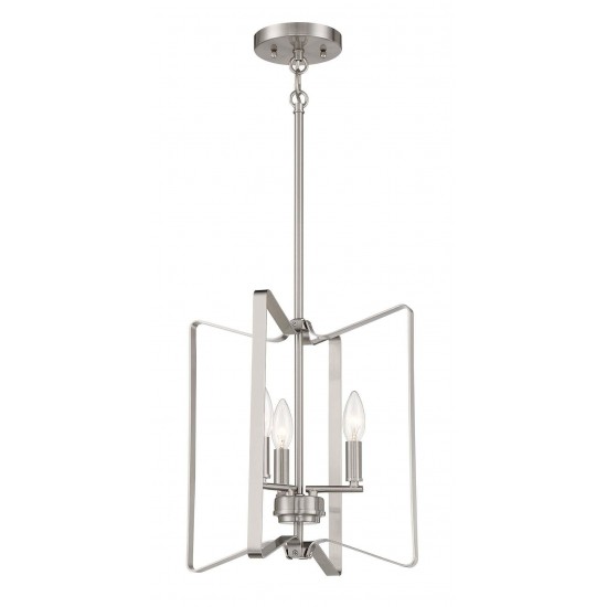 Shayna Foyer 3 Light, Brushed Polished Nickel