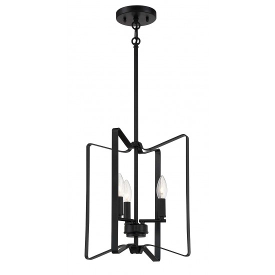 Shayna Foyer 3 Light Flat Black