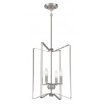 Shayna Foyer 4 Light, Brushed Polished Nickel