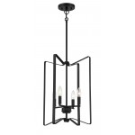 Shayna Foyer 4 Light Flat Black