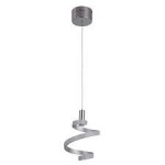 1 Light LED Mini Pendant in Matte Silver and Chrome