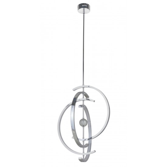 Anello 4 Crescent LED Pendant in Chrome