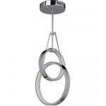 Anello 2 Ring LED Pendant in Chrome