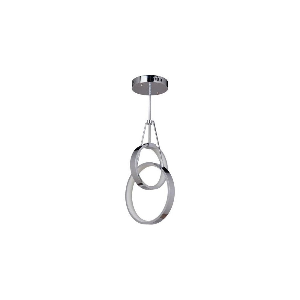 Anello 2 Ring LED Pendant in Chrome