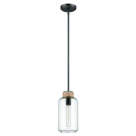 1 Light Mini Pendant with Rods in Espresso