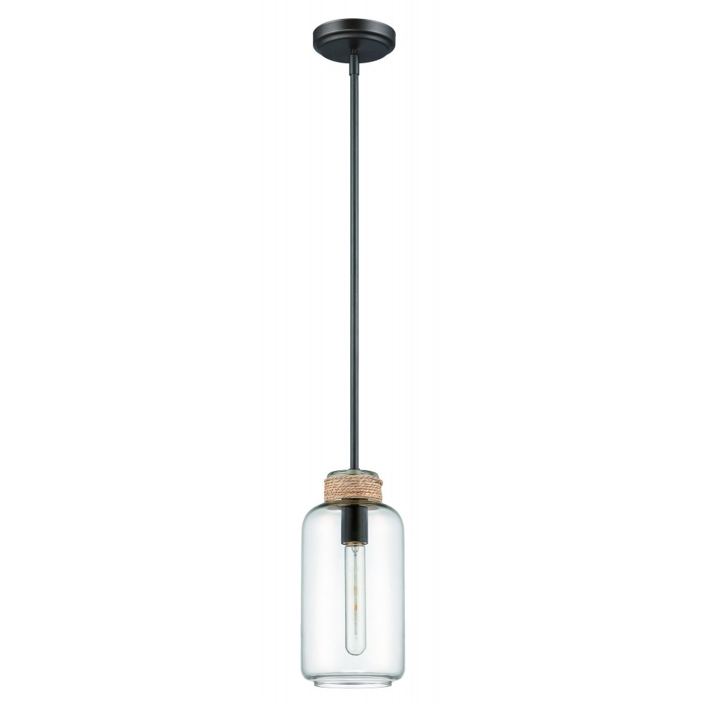 1 Light Mini Pendant with Rods in Espresso