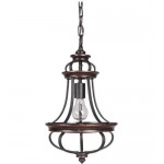 Stafford 1 Light Mini Pendant in Aged Bronze/Textured Black