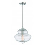 1 Light Mini Pendant with Cord in Chrome, P610CH1