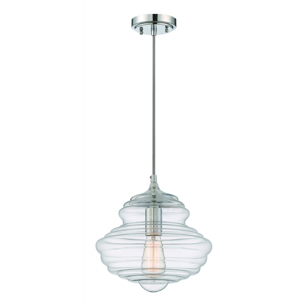 1 Light Mini Pendant with Cord in Chrome, P610CH1