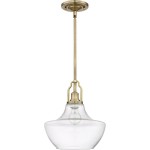 1 Light Mini Pendant with Rods in Legacy Brass