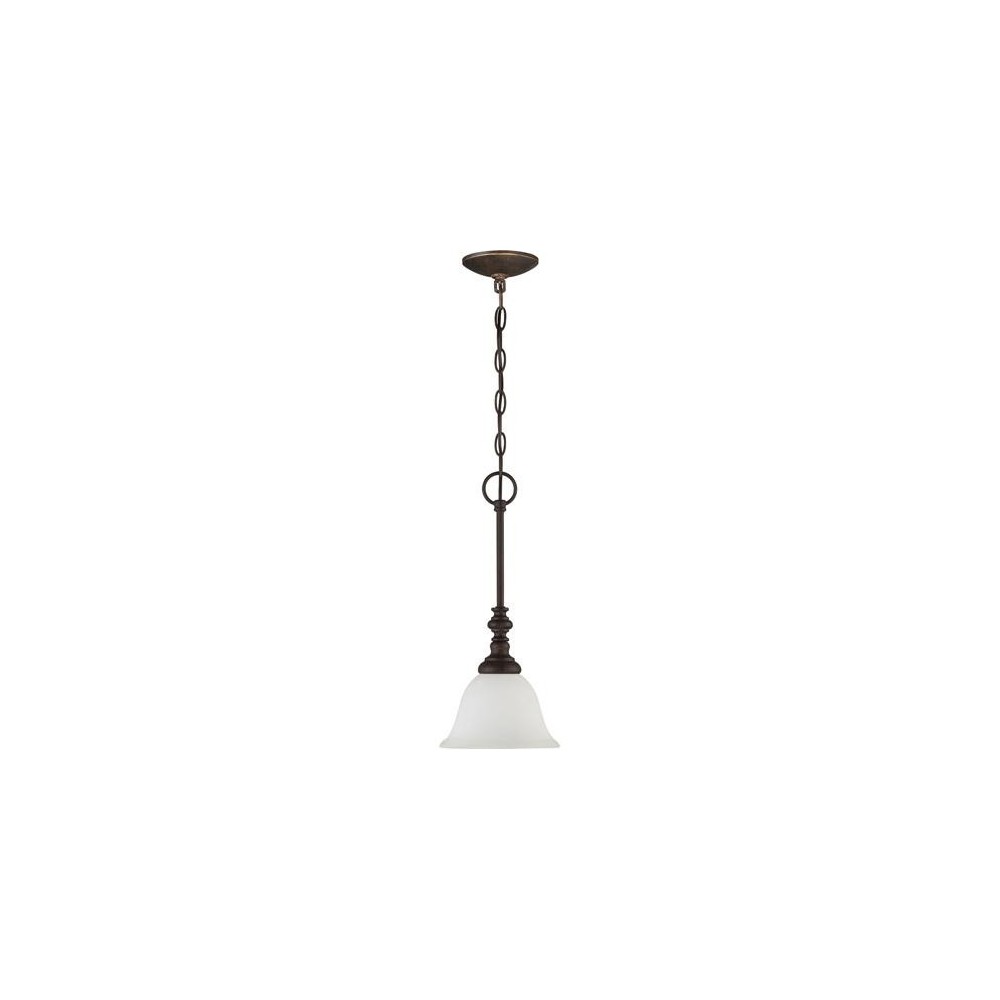 Barrett Place 1 Light Mini Pendant in Mocha Bronze, 24221-MB-WG