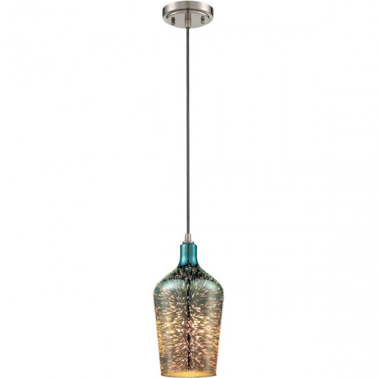 1 Light Mini Pendant in Brushed Polished Nickel, P720BNK1