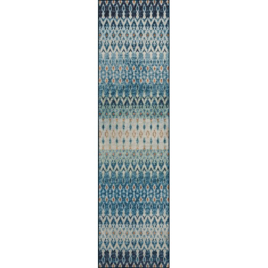 Brisbane BR1 Indigo 2'3" x 7'6" Runner Rug