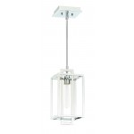 Cubic 1 Light Mini Pendant in Chrome