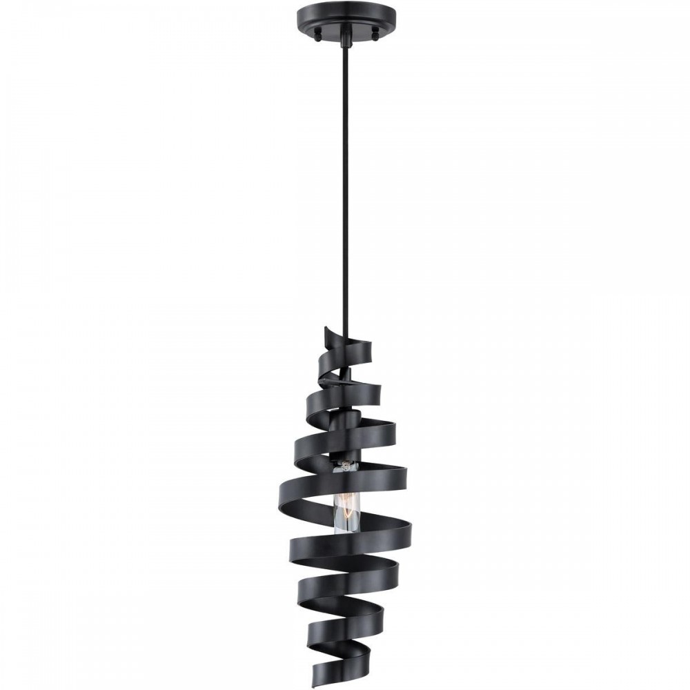 1 Light Mini Pendant (Small) in Matte Black