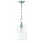 Dardyn Mini Pendant 1 Light Brushed Polished Nickel, 49891-BNK-C