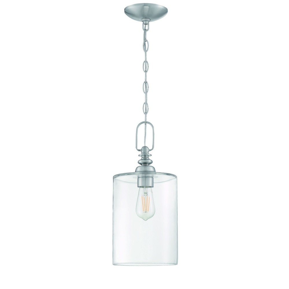 Dardyn Mini Pendant 1 Light Brushed Polished Nickel, 49891-BNK-C