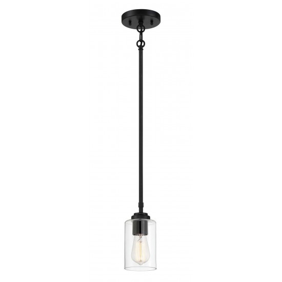 Stowe Mini Pendant 1 Light Flat Black