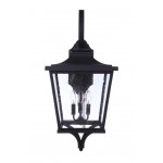 Tillman Outdoor Lantern, Flat Black, 3 x 60W
