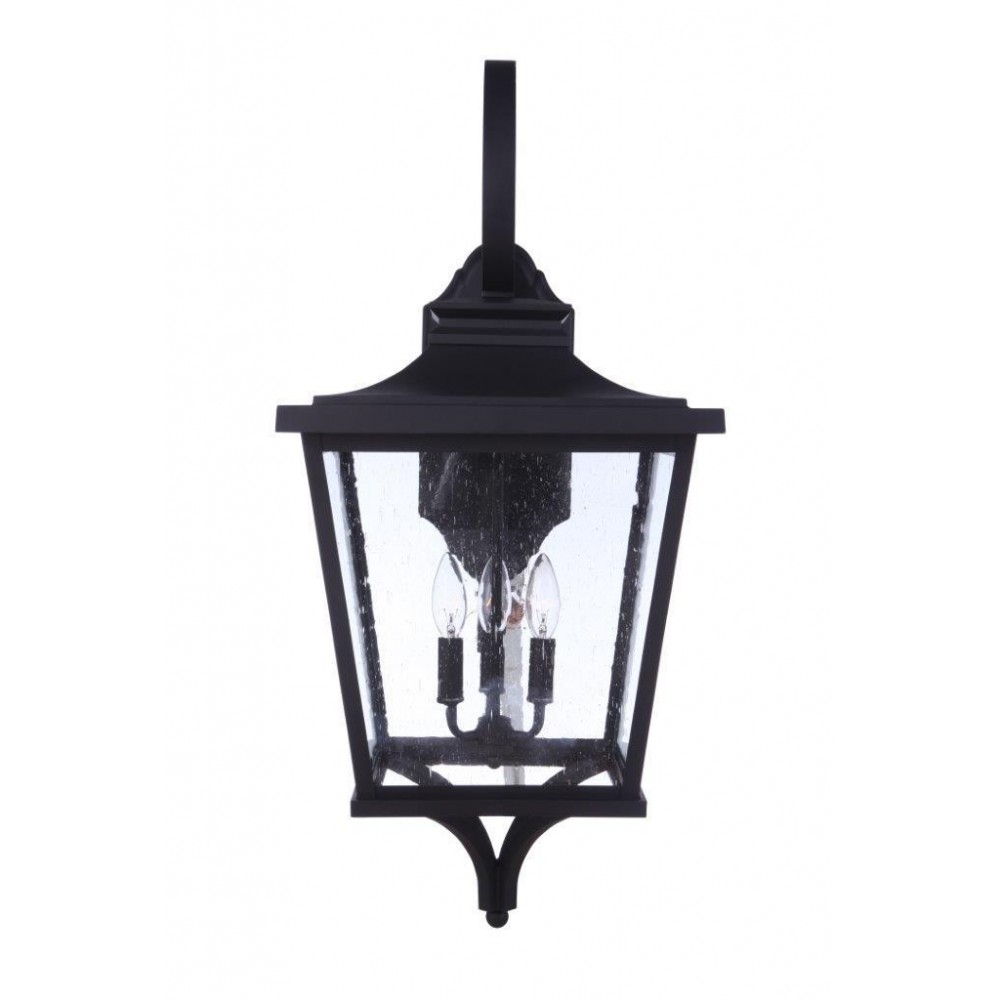 Tillman Outdoor Lantern, Flat Black, 3 x 60W