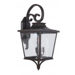 Tillman Outdoor Lantern, Dark Bronze Gilded, 3 x 60W