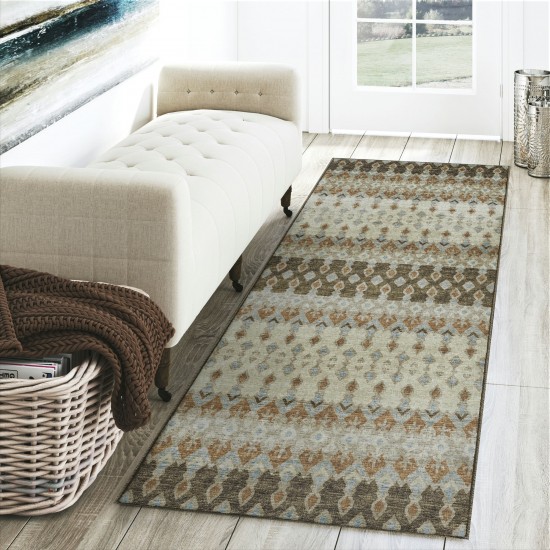 Brisbane BR1 Mocha 2'3" x 7'6" Runner Rug