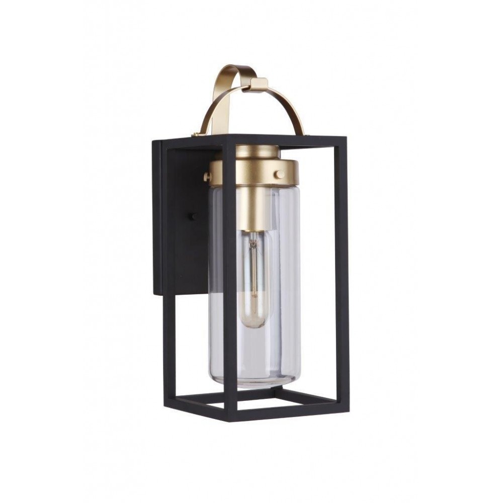 Neo Outdoor Lantern 1 Light Midnight / Satin Brass