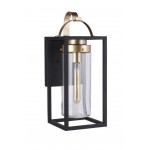 Neo Large Outdoor Lantern 1 Light Midnight / Satin Brass