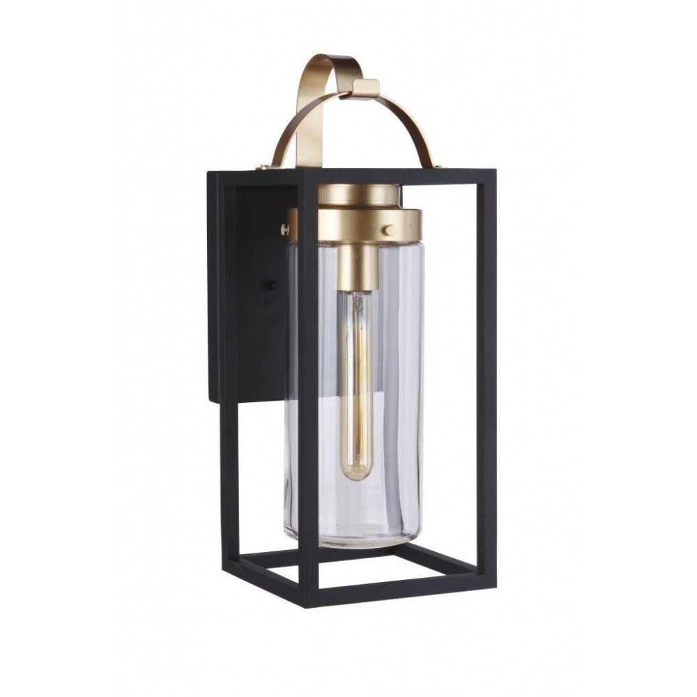 Neo Large Outdoor Lantern 1 Light Midnight / Satin Brass