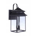 Crossbend Extra Large Outdoor Lantern, Dark Bronze Gilded 3x60Watt